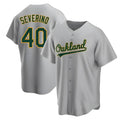 Johmsee Athletics #40 Luis Severino player Gray Replica Road Stitched Jersey