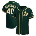 Johmsee Athletics #40 Luis Severino player Green Authentic Alternate Stitched Jersey
