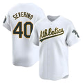 Johmsee Athletics #40 Luis Severino player White Limited Home Stitched Jersey
