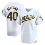 Johmsee Athletics #40 Luis Severino player White Limited Home Stitched Jersey