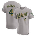 Johmsee Athletics #4 Lawrence Butler player Gray Elite Road Stitched Jersey