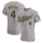 Johmsee Athletics #4 Lawrence Butler player Gray Elite Road Stitched Jersey