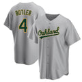Johmsee Athletics #4 Lawrence Butler player Gray Replica Road Stitched Jersey