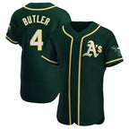 Johmsee Athletics #4 Lawrence Butler player Green Authentic Alternate Stitched Jersey