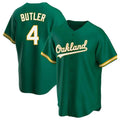 Johmsee Athletics #4 Lawrence Butler player Green Replica Kelly Alternate Stitched Jersey