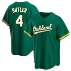 Johmsee Athletics #4 Lawrence Butler player Green Replica Kelly Alternate Stitched Jersey