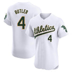 Johmsee Athletics #4 Lawrence Butler player White Elite Home Stitched Jersey