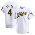 Johmsee Athletics #4 Lawrence Butler player White Limited Home Stitched Jersey