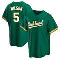 Johmsee Athletics #5 Jacob Wilson Green Kelly Alternate Stitched Jersey