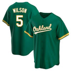 Johmsee Athletics #5 Jacob Wilson Green Kelly Alternate Stitched Jersey