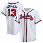 Johmsee A.Braves #13 Ronald Acuna Jr. 2025 All-Star Game Home Replica Player Jersey - White Stitched Personalized Jersey