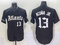 Johmsee A.Braves #13 Ronald Acuna Jr. Black Gothic South x Outkast Edition Vapor Limited Stitched Personalized Jersey