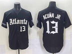 Johmsee A.Braves #13 Ronald Acuna Jr. Black Gothic South x Outkast Edition Vapor Limited Stitched Personalized Jersey