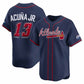 Atlanta Braves #13 Ronald Acuna Jr. Navy 2025 Speedway Classic Alternate Limited Player Baseball Jersey