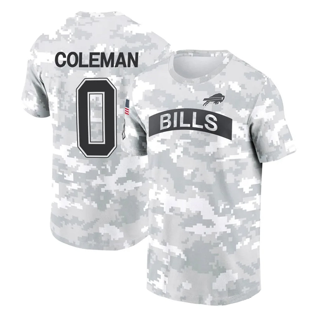 Johmsee B.Bills #0 Keon Coleman Player Arctic Camo Salute to Service T-Shirt Hoodies Stitched Jerseys