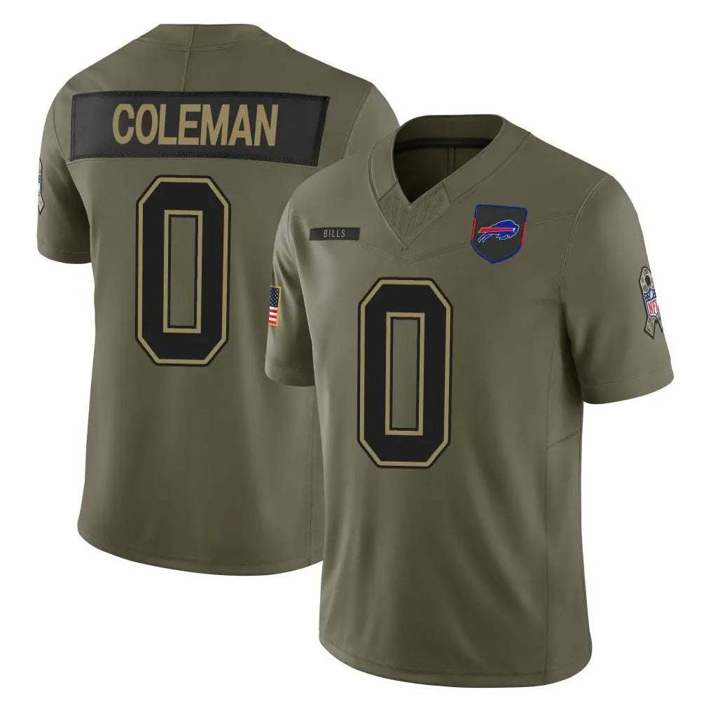 Johmsee B.Bills #0 Keon Coleman Player Olive Salute To Service Limited Game Stitched Jerseys