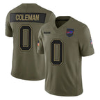 Johmsee B.Bills #0 Keon Coleman Player Olive Salute To Service Limited Game Stitched Jerseys