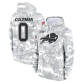Johmsee B.Bills #0 Keon Coleman Player Arctic Camo Salute to Service Hoodies Stitched Jerseys