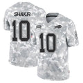 Johmsee B.Bills #10 Khalil Shakir Player Arctic Camo Salute to Service Limited  Stitched Jerseys