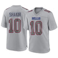 Johmsee B.Bills #10 Khalil Shakir Player Gray Replica Game Stitched Jerseys
