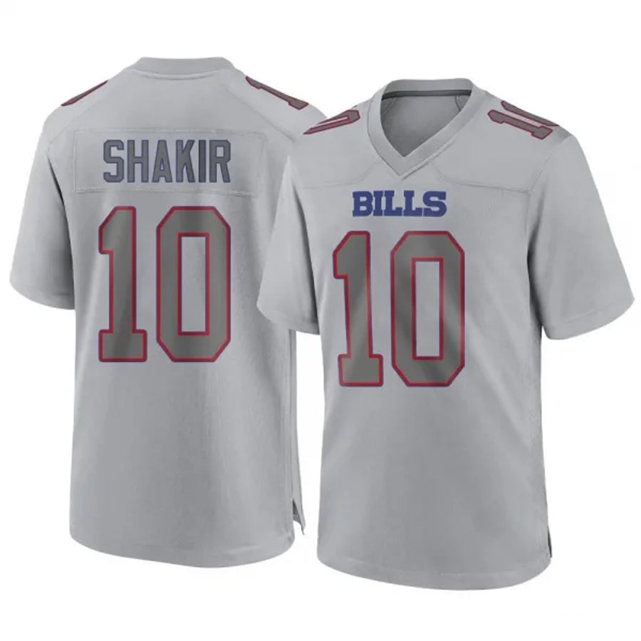 Johmsee B.Bills #10 Khalil Shakir Player Gray Replica Game Stitched Jerseys