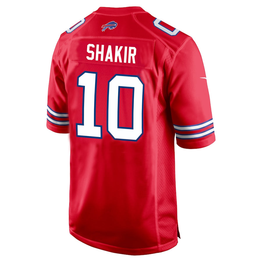 Johmsee B.Bills #10 Khalil Shakir Player Red Home Game  Stitched Jerseys