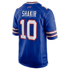 Johmsee B.Bills #10 Khalil Shakir Player Royal Game  Stitched Jerseys