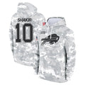 Johmsee B.Bills #10 Khalil Shakir Player Salute to Service Hoodies  Stitched Jerseys
