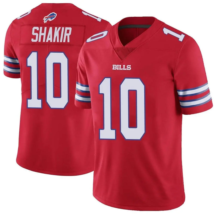 Johmsee B.Bills #10 Khalil Shakir Player Vapor F.U.S.E. Limited Red Stitched Jerseys
