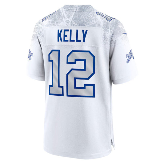 B.Bills #12 Jim Kelly 2025 Rivalries Collection Retired Player Game Jersey  - White Football Stitched American Jersey