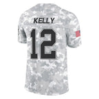 Johmsee B.Bills #12 Jim Kelly Player Arctic Camo Salute to Service Limited Stitched Jerseys