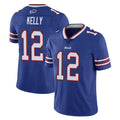 Johmsee B.Bills #12 Jim Kelly Player Royal Vapor Untouchable Limited Stitched Jerseys