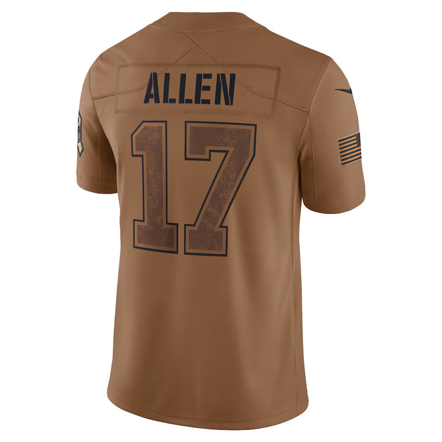 Johmsee B.Bills #17 Josh Allen Player Brown Salute To Service Limited  Stitched Jerseys