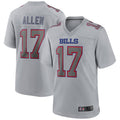 Johmsee B.Bills #17 Josh Allen Player Gray Game Stitched Jerseys