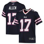 Johmsee B.Bills #17 Josh Allen Player Navy Inverted  Game Stitched Jerseys