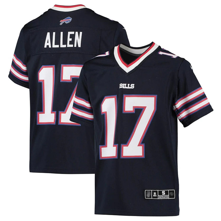 Johmsee B.Bills #17 Josh Allen Player Navy Inverted  Game Stitched Jerseys