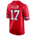 Johmsee B.Bills #17 Josh Allen Player Red Alternate Game Stitched Jerseys