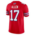 Johmsee B.Bills #17 Josh Allen Player Red Vapor F.U.S.E. Limited Stitched Jerseys