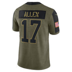 Johmsee B.Bills #17 Josh Allen Player Salute To Service Olive  Stitched Jerseys