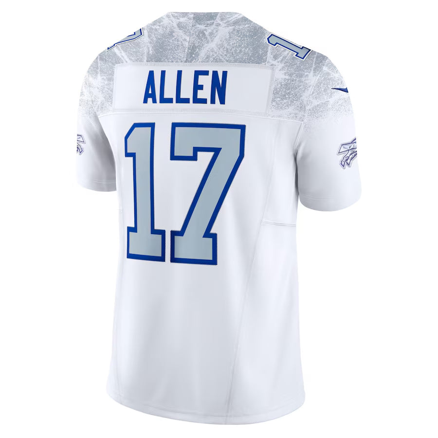 Johmsee B.Bills #17 Josh Allen Player White Rivalries Collection Vapor Limited Stitched Jerseys