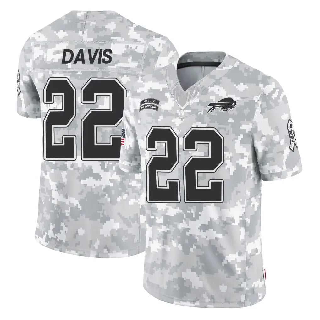 Johmsee B.Bills #22 Ray Davis Player Arctic Camo Salute to Service Limited Stitched Jerseys