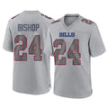 Johmsee B.Bills #24 Cole Bishop Player Gray Fashion Home Game Stitched Jerseys