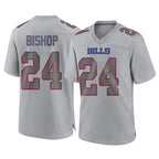 Johmsee B.Bills #24 Cole Bishop Player Gray Fashion Home Game Stitched Jerseys