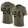 Johmsee B.Bills #24 Cole Bishop Player Olive Salute To Service Game Stitched Jerseys