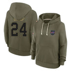 Johmsee B.Bills #24 Cole Bishop Player Olive Salute to Service Hoodies Stitched Jerseys