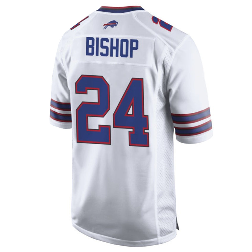 Johmsee B.Bills #24 Cole Bishop Player White Home Game Stitched Jerseys