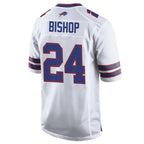 Johmsee B.Bills #24 Cole Bishop Player White Home Game Stitched Jerseys