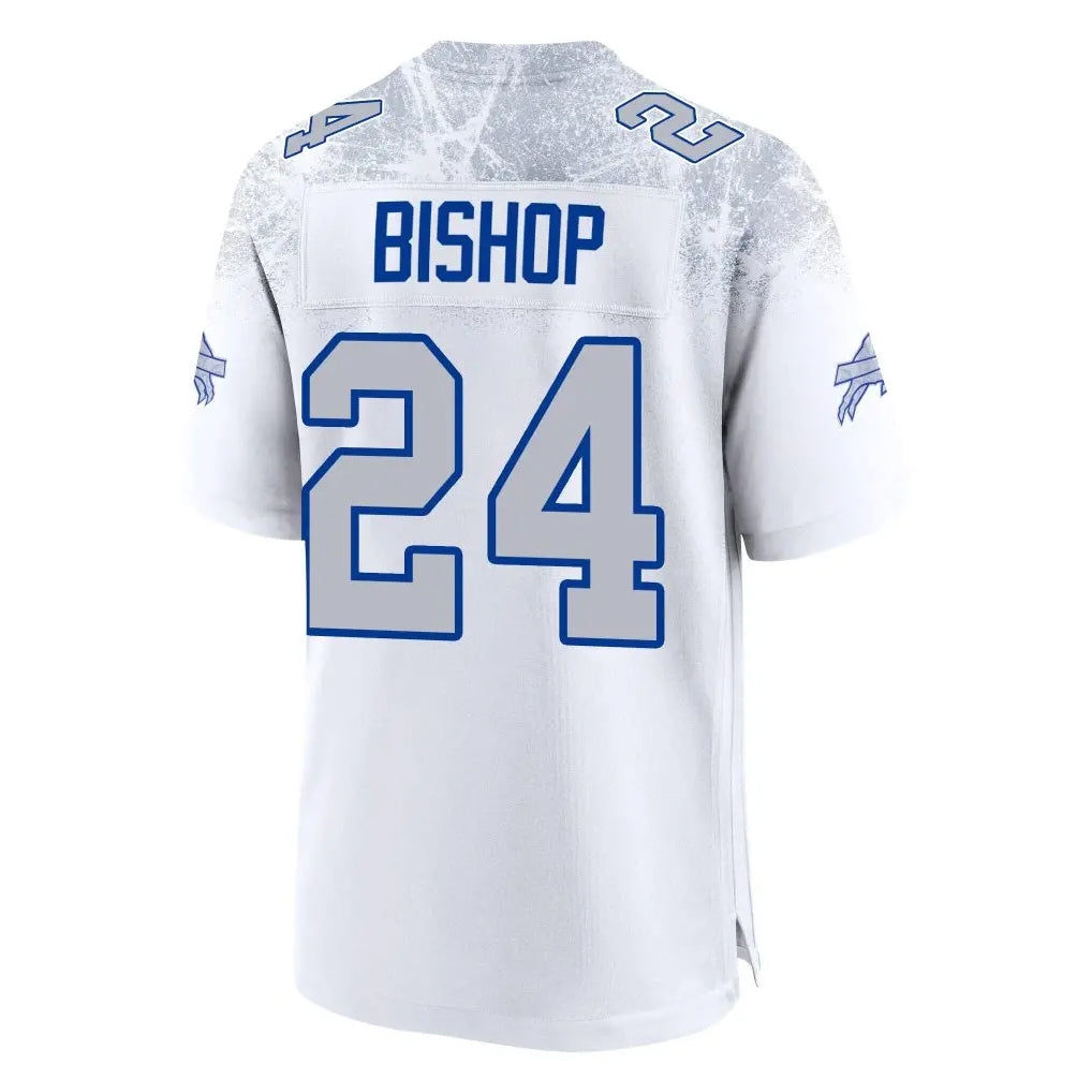 Johmsee B.Bills #24 Cole Bishop Player White Rivalries Collection Game Stitched Jerseys