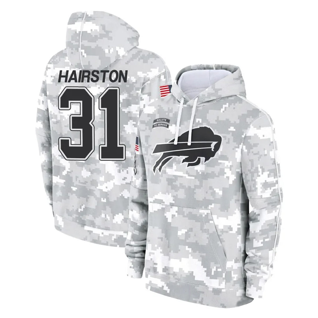 Johmsee B.Bills #31 Maxwell Hairston Player Arctic Camo Salute to Service Hoodies Limited Stitched Jerseys