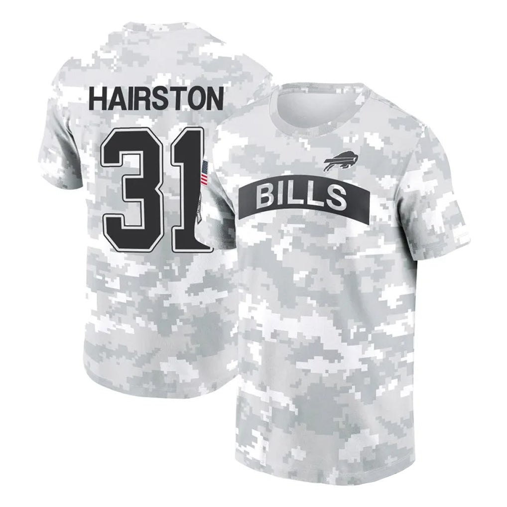 Johmsee B.Bills #31 Maxwell Hairston Player Arctic Camo Salute to Service T-Shirt Hoodies Stitched Jerseys